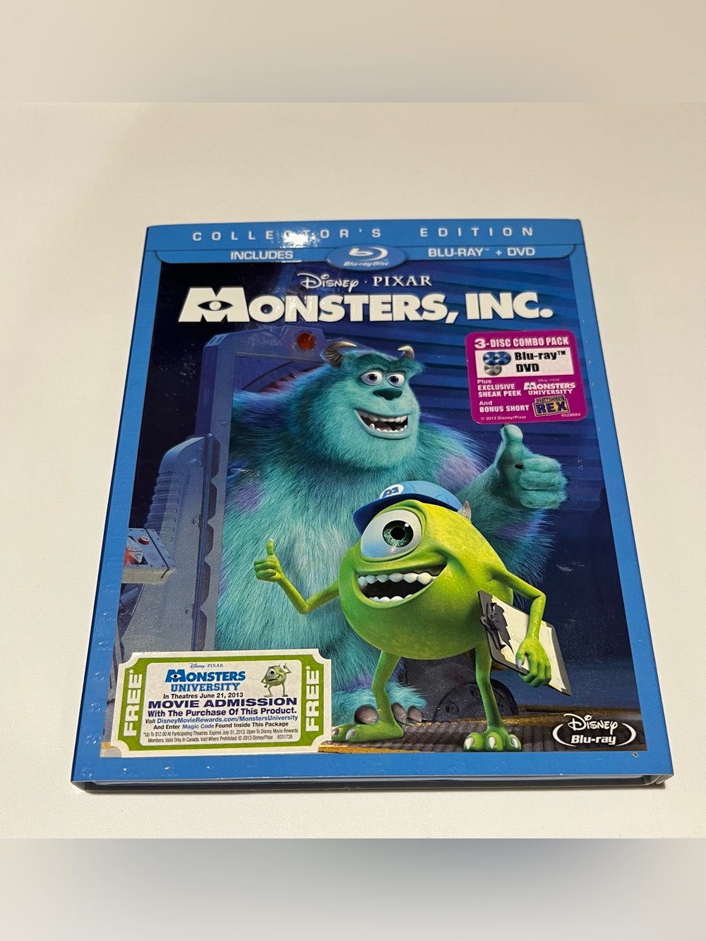 📀 3/$15 or 4/$20 📀 Monsters, Inc. Bluray + DVD Collector's Edition